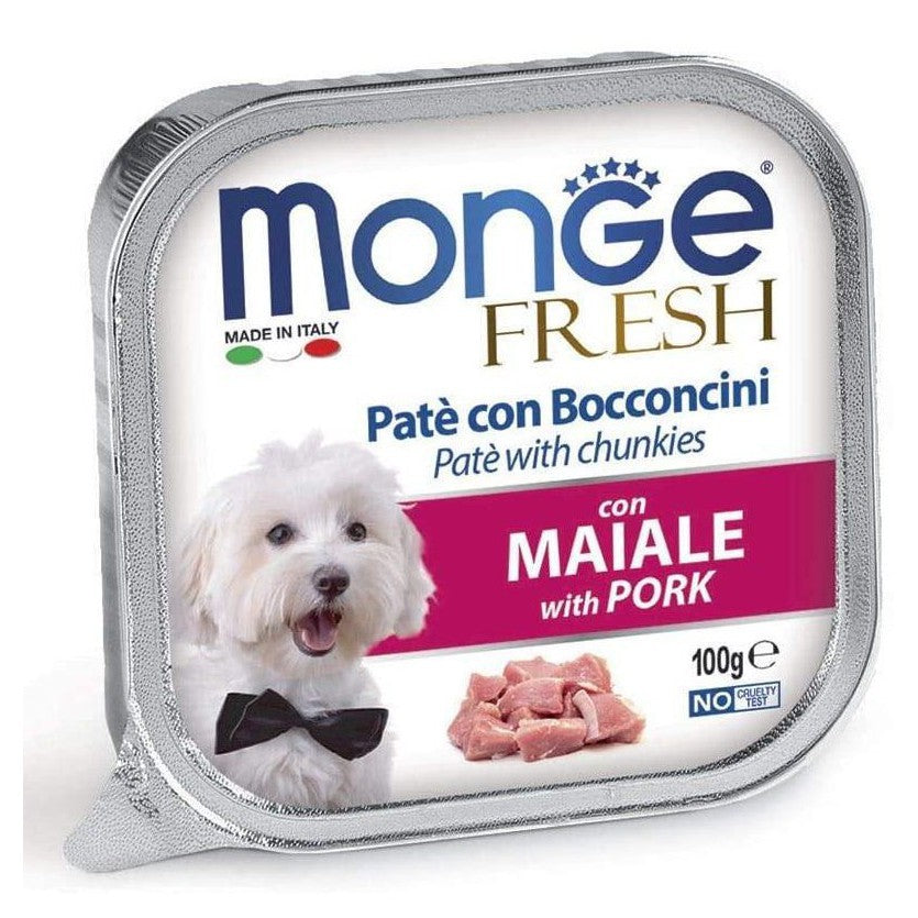 Monge Fresh Maiale 100gr Alimento umido per Cani Monge Fresh Maiale 100gr Alimento umido per Cani